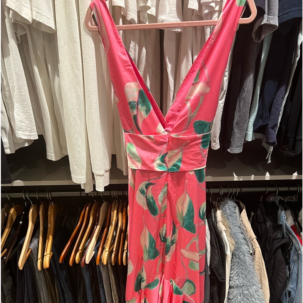 Faire le fete hot pink silky dress. Large.